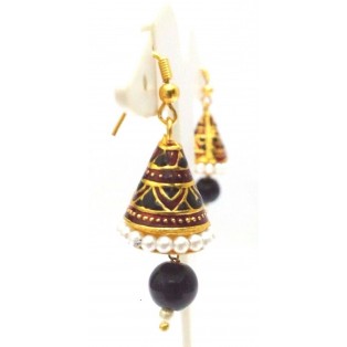 Meenakari Minakari Enamel Jhumka Jhumki Handmade Earring Jewelry Chandelier A117